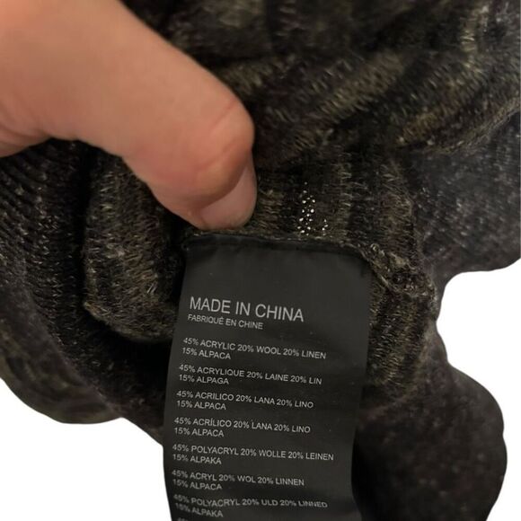 Club Monaco Italian Yarn Textured Crewneck Sweater Mens Size S Silk Alpaca Wool - Picture 5 of 13